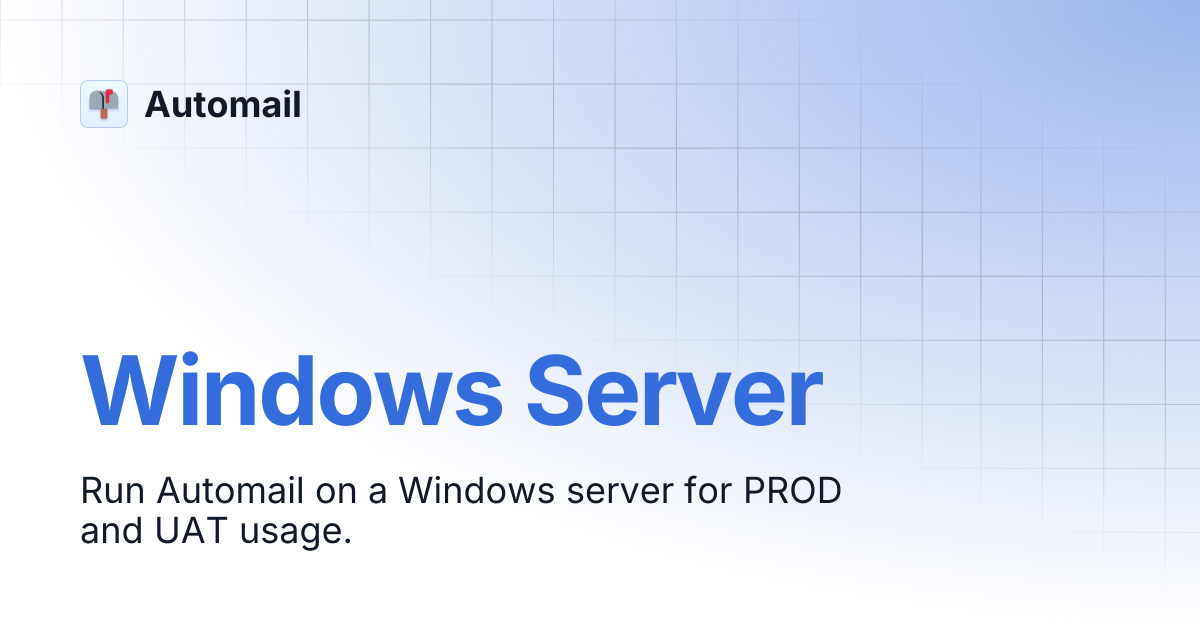 Windows Server | Automail